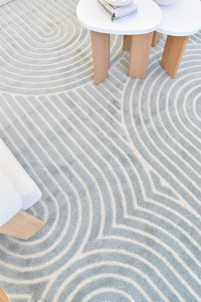 Coco Arch Blue Haze Modern Rug - Turkish-inspired modern rug from Treasures of Turkey