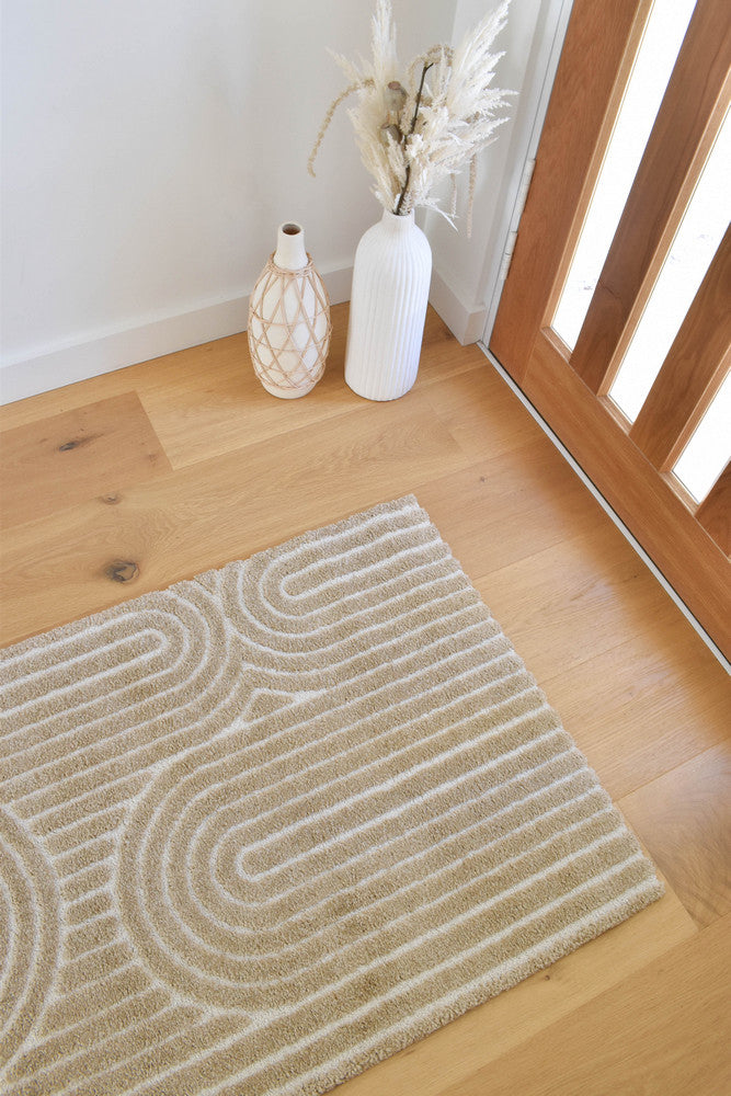 Coco Arch Cocoa Hallway Runner - Turkish-inspired modern rug from Treasures of Turkey