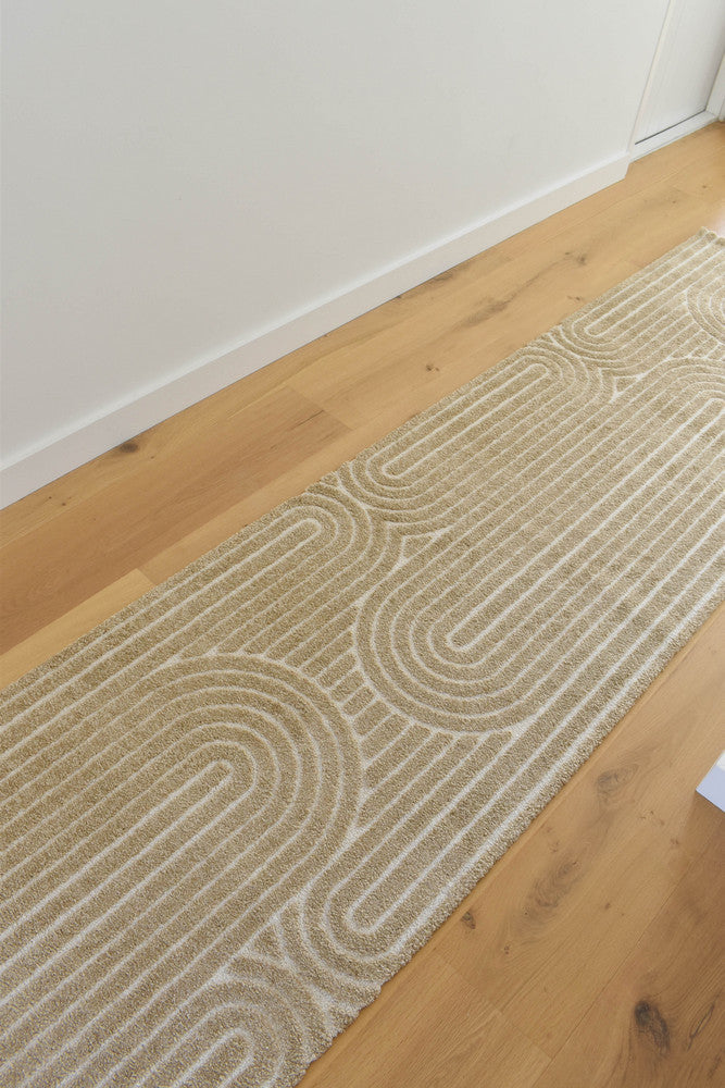 Coco Arch Cocoa Hallway Runner - Turkish-inspired modern rug from Treasures of Turkey