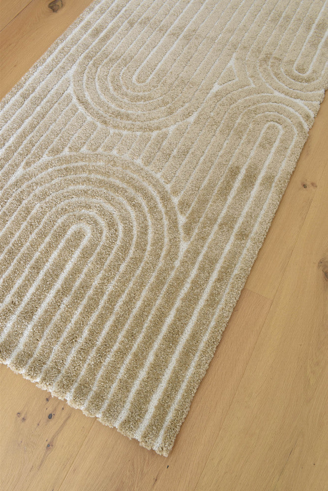 Coco Arch Cocoa Hallway Runner - Turkish-inspired modern rug from Treasures of Turkey
