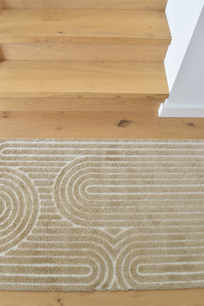 Coco Arch Cocoa Hallway Runner - Turkish-inspired modern rug from Treasures of Turkey