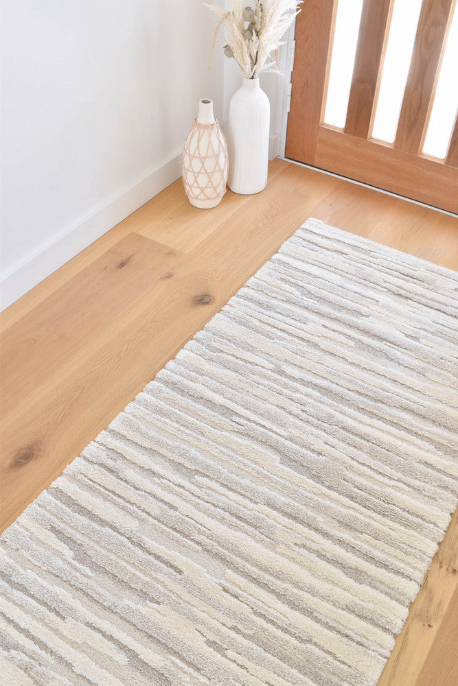 Coco Stripe Cream Modern Rug - Turkish-inspired modern rug from Treasures of Turkey