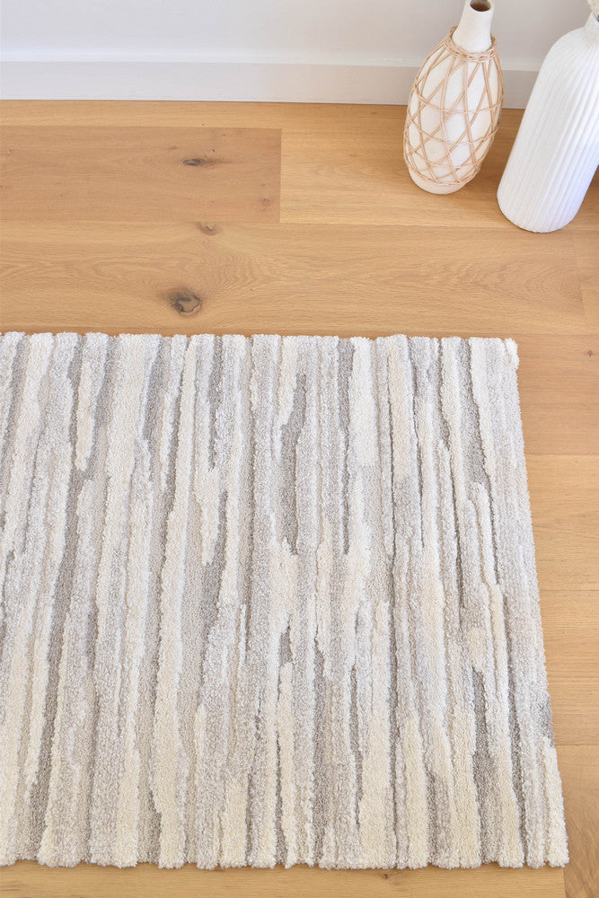 Coco Stripe Cream Modern Rug - Turkish-inspired modern rug from Treasures of Turkey