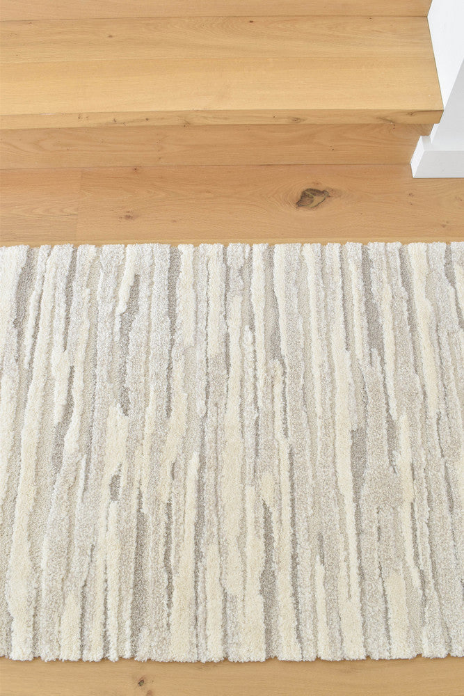 Coco Stripe Cream Modern Rug - Turkish-inspired modern rug from Treasures of Turkey