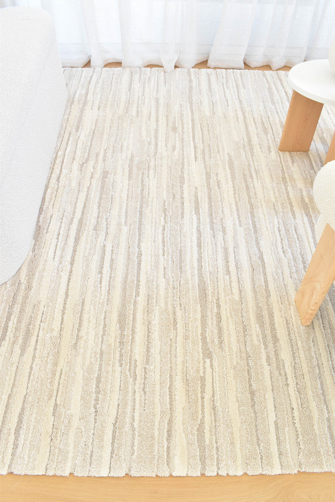 Coco Stripe Cream Modern Rug - Turkish-inspired modern rug from Treasures of Turkey
