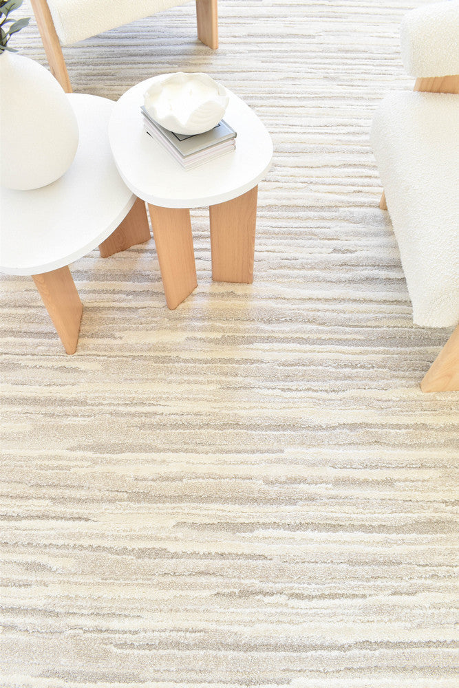 Coco Stripe Cream Modern Rug - Turkish-inspired modern rug from Treasures of Turkey