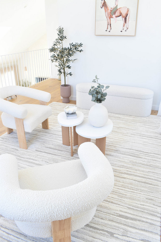 Coco Stripe Cream Modern Rug - Turkish-inspired modern rug from Treasures of Turkey
