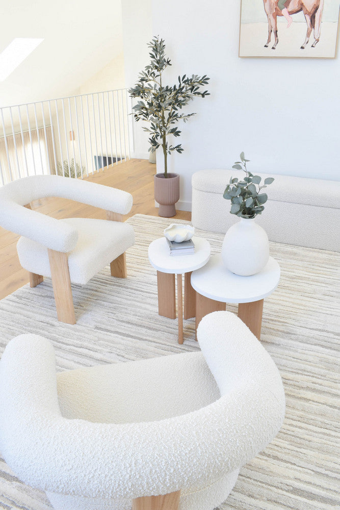 Coco Stripe Cream Modern Rug - Turkish-inspired modern rug from Treasures of Turkey