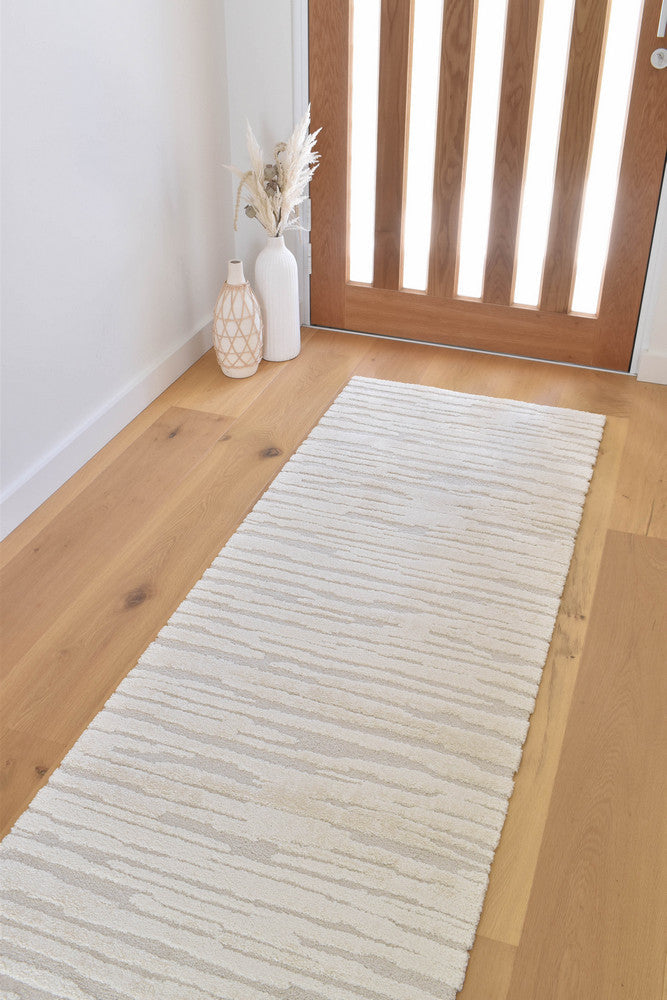 Coco Stripe Latte Modern Rug - Turkish-inspired modern rug from Treasures of Turkey