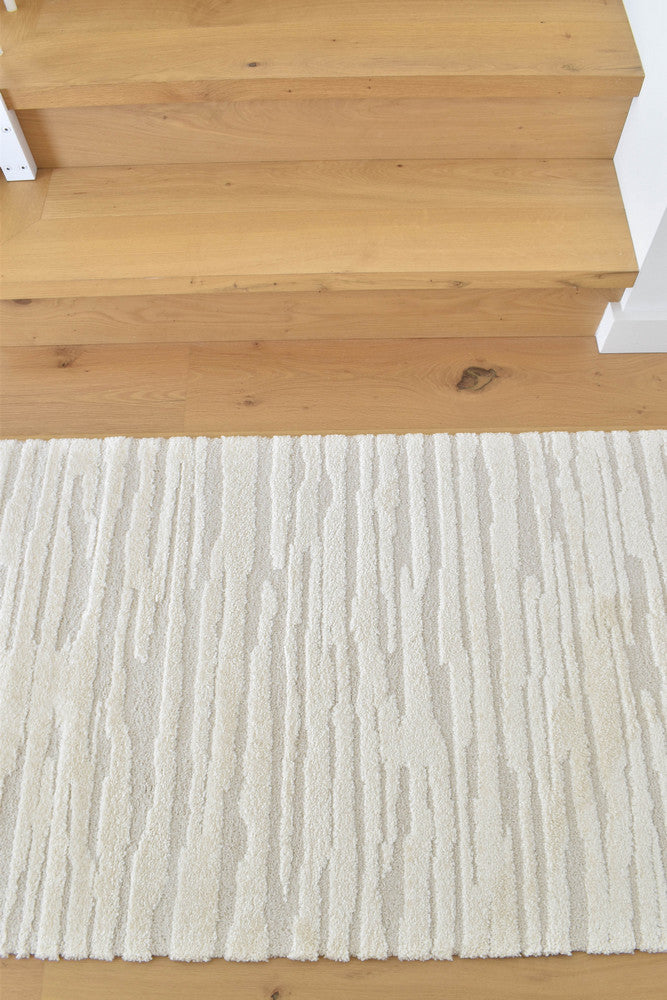 Coco Stripe Latte Hallway Runner - Turkish-inspired modern rug from Treasures of Turkey