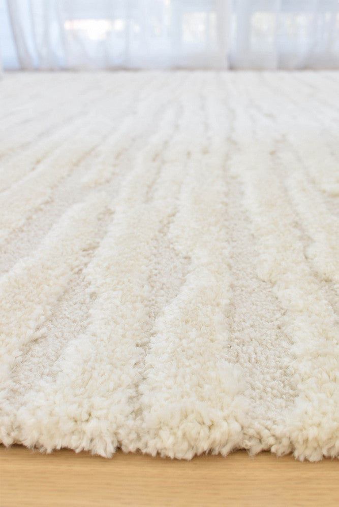 Coco Stripe Latte Modern Rug - Turkish-inspired modern rug from Treasures of Turkey