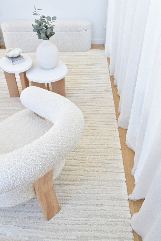 Coco Stripe Latte Modern Rug - Turkish-inspired modern rug from Treasures of Turkey