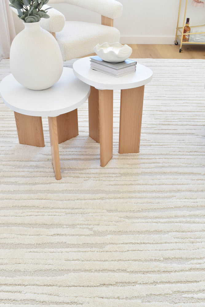 Coco Stripe Latte Modern Rug - Turkish-inspired modern rug from Treasures of Turkey