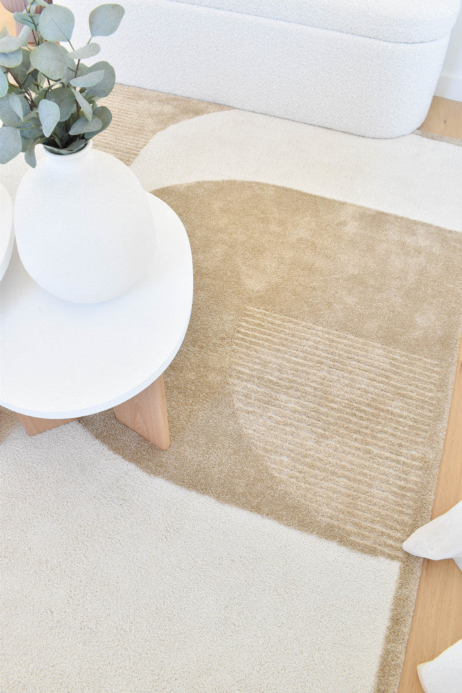 Coco Geometric Chestnut Modern Rug - Turkish-inspired modern rug from Treasures of Turkey