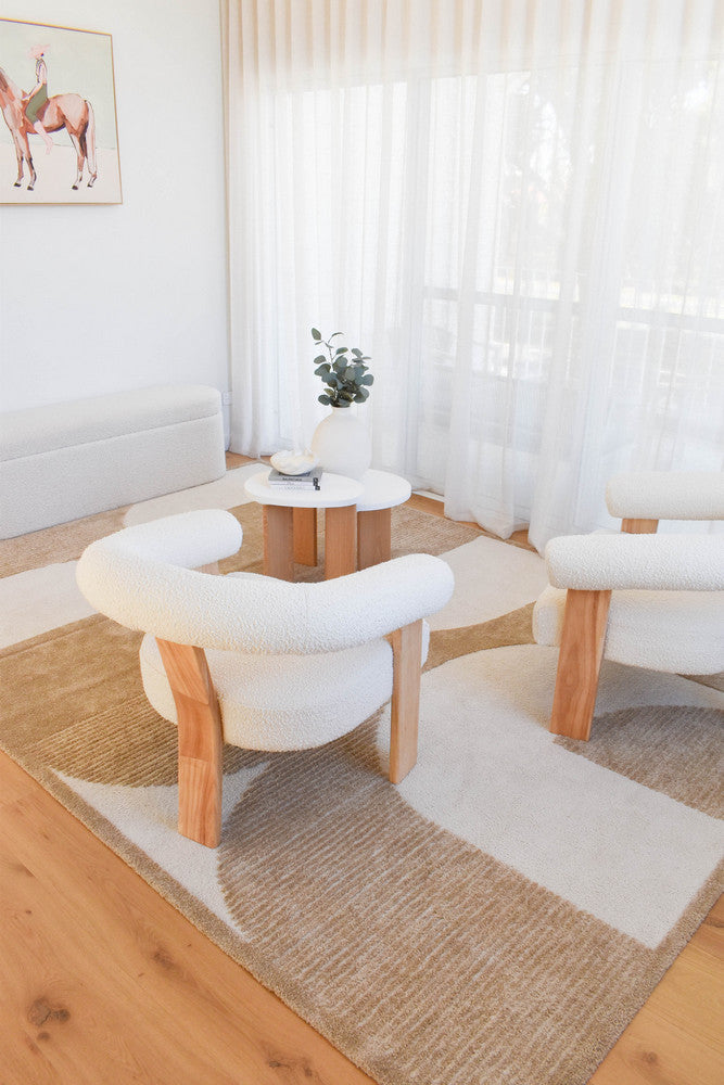 Coco Geometric Chestnut Modern Rug - Turkish-inspired modern rug from Treasures of Turkey