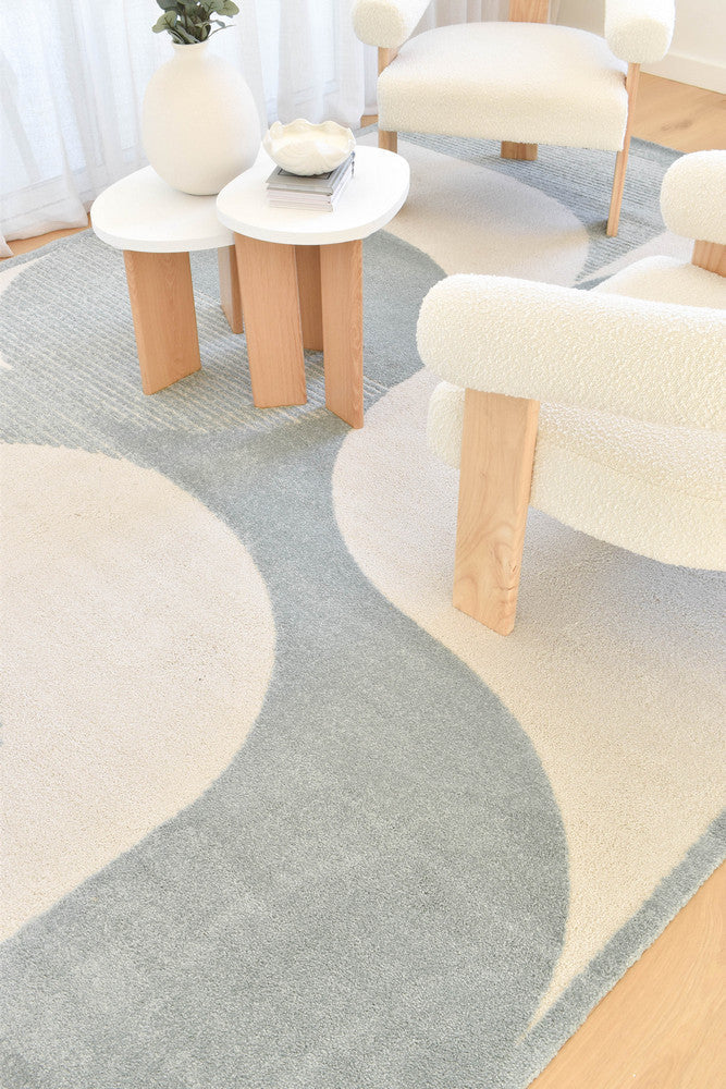 Coco Geometric Frost Blue Modern Rug – Treasures of Turkey