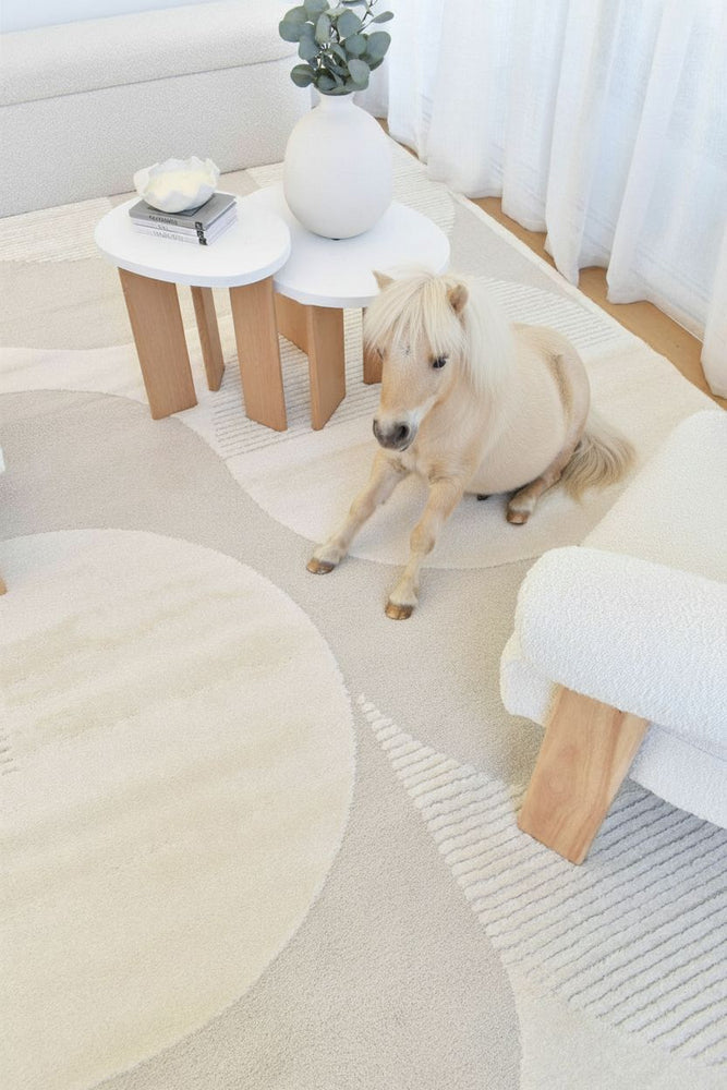 Coco Geometric Pearl Modern Rug - Turkish-inspired modern rug from Treasures of Turkey