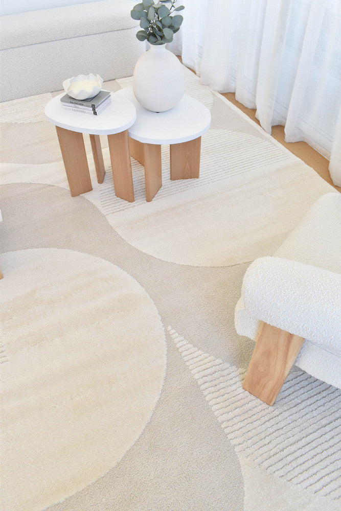 Coco Geometric Pearl Modern Rug – Treasures of Turkey