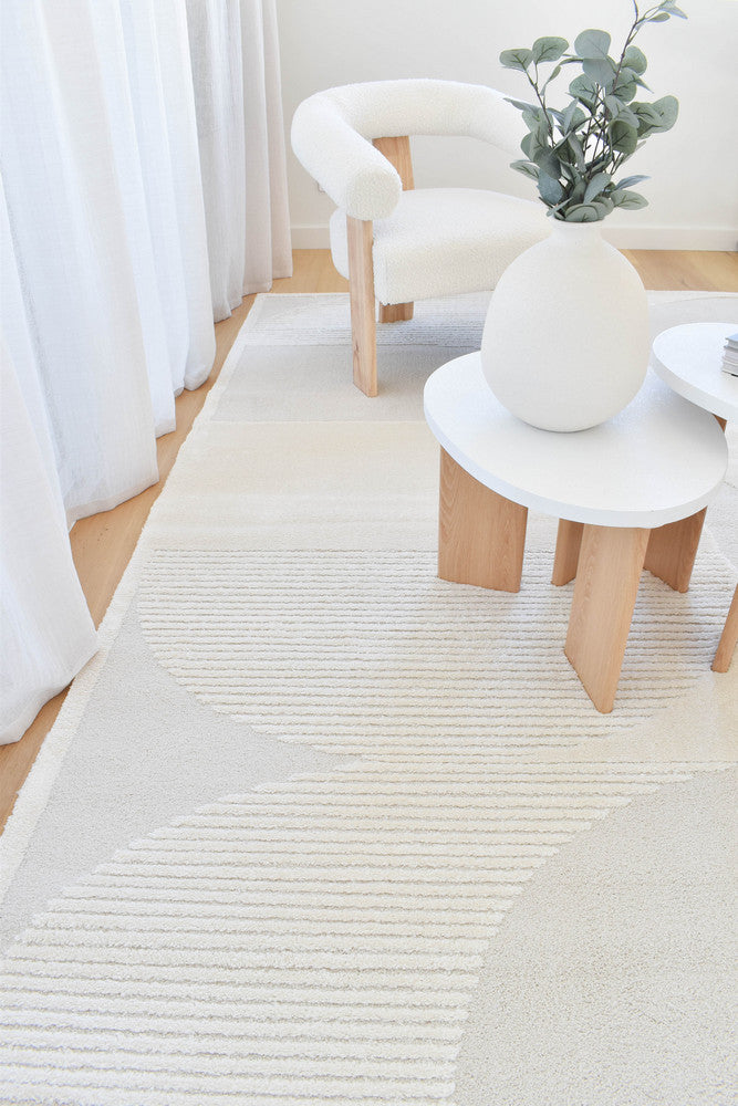 Coco Geometric Pearl Modern Rug - Turkish-inspired modern rug from Treasures of Turkey