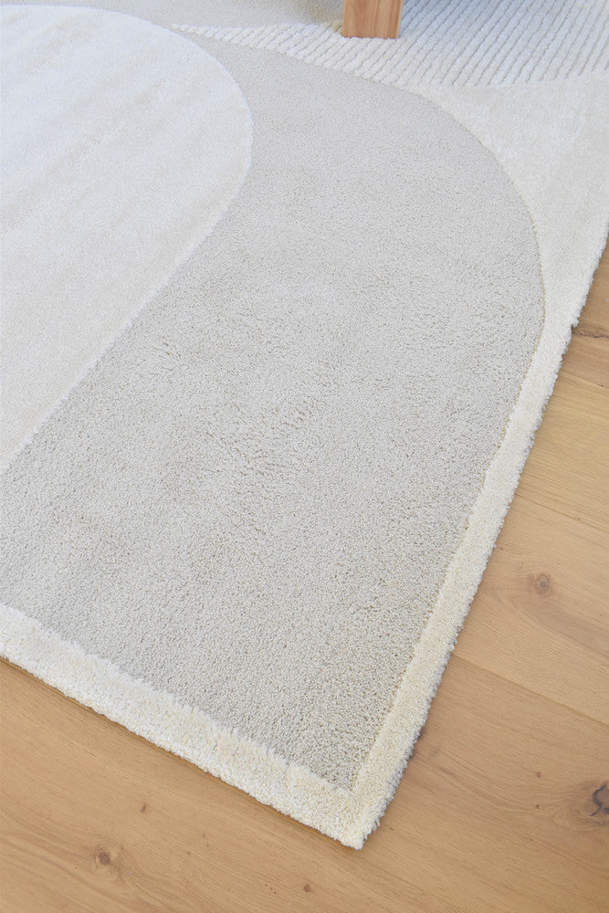 Coco Geometric Pearl Modern Rug - Turkish-inspired modern rug from Treasures of Turkey