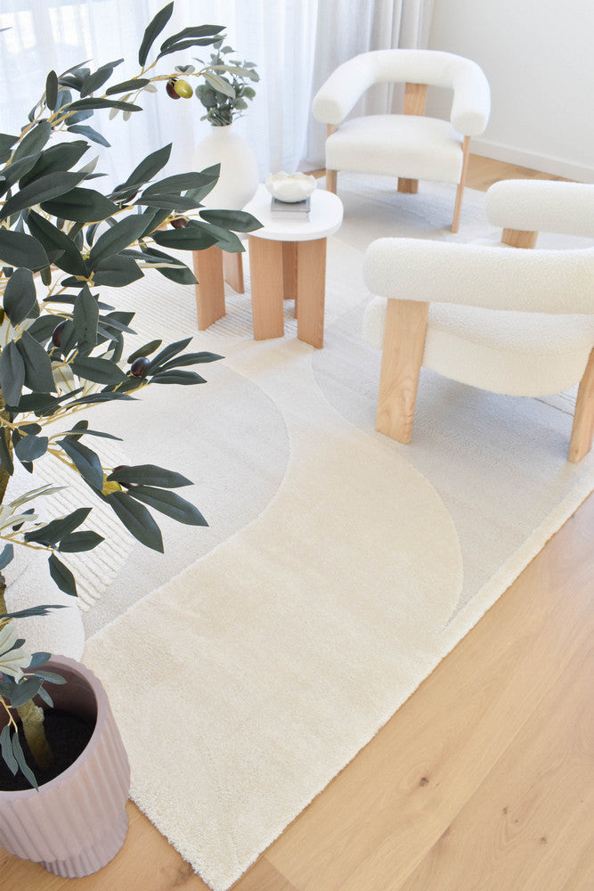 Coco Geometric Pearl Modern Rug - Turkish-inspired modern rug from Treasures of Turkey