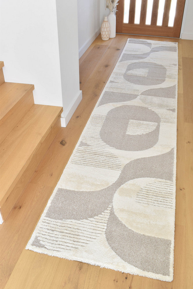 Coco Geometric Vintage Beige Modern Rug - Turkish-inspired modern rug from Treasures of Turkey