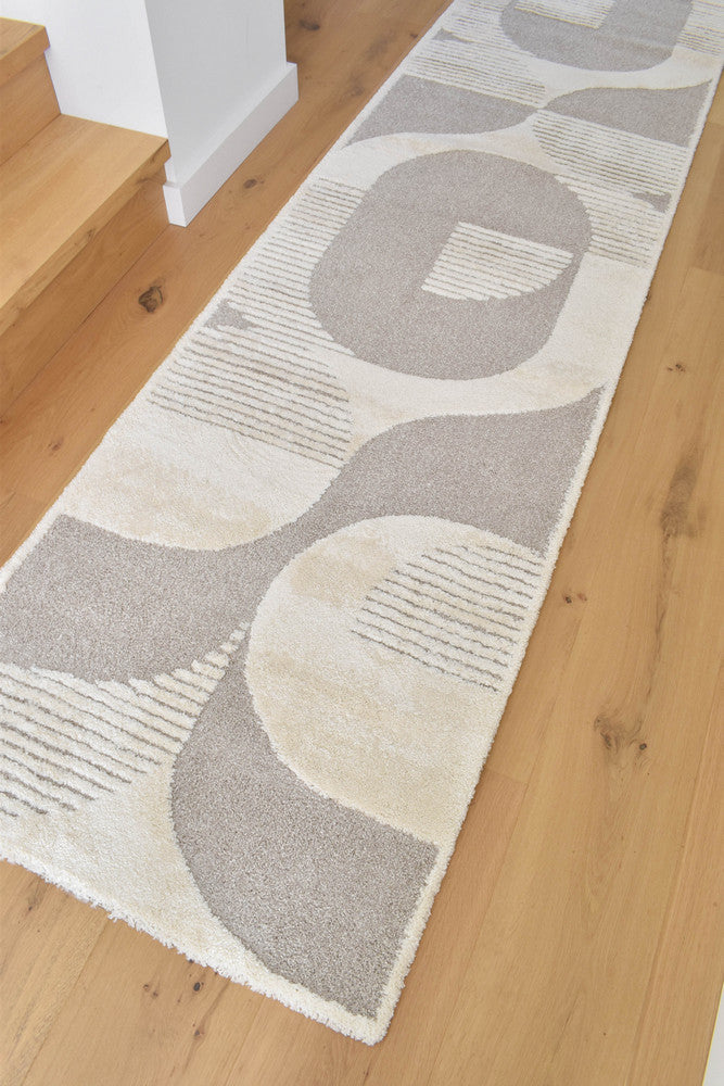 Coco Geometric Vintage Beige Modern Rug - Turkish-inspired modern rug from Treasures of Turkey