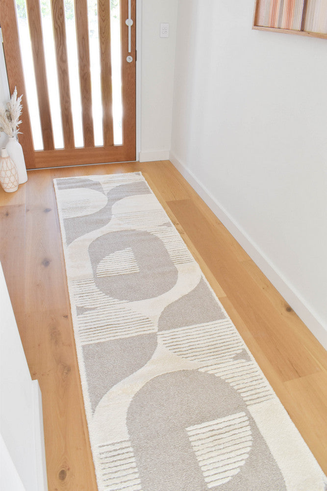 Coco Geometric Vintage Beige Modern Rug - Turkish-inspired modern rug from Treasures of Turkey