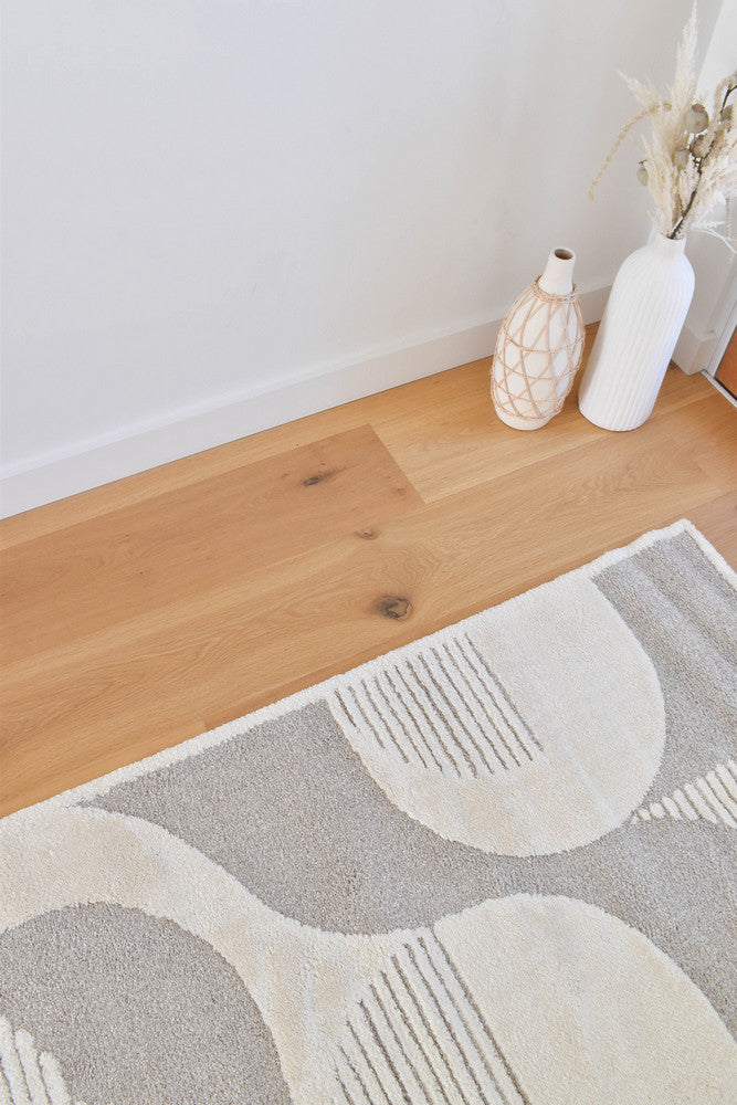 Coco Geometric Vintage Beige Modern Rug - Turkish-inspired modern rug from Treasures of Turkey
