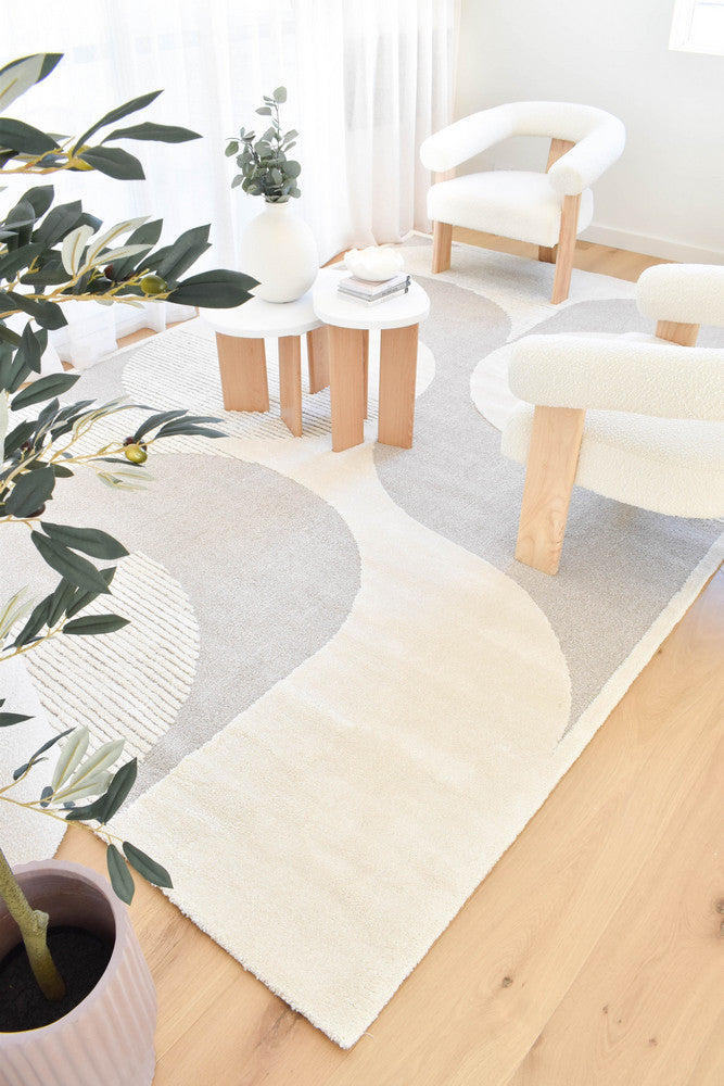 Coco Geometric Vintage Beige Modern Rug - Turkish-inspired modern rug from Treasures of Turkey