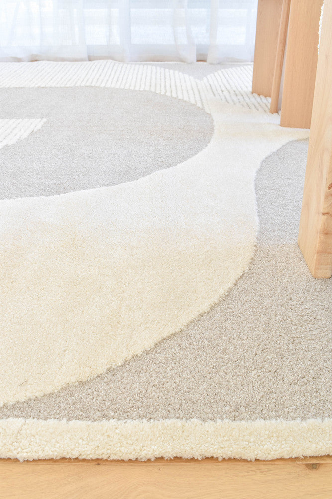 Coco Geometric Vintage Beige Modern Rug - Turkish-inspired modern rug from Treasures of Turkey