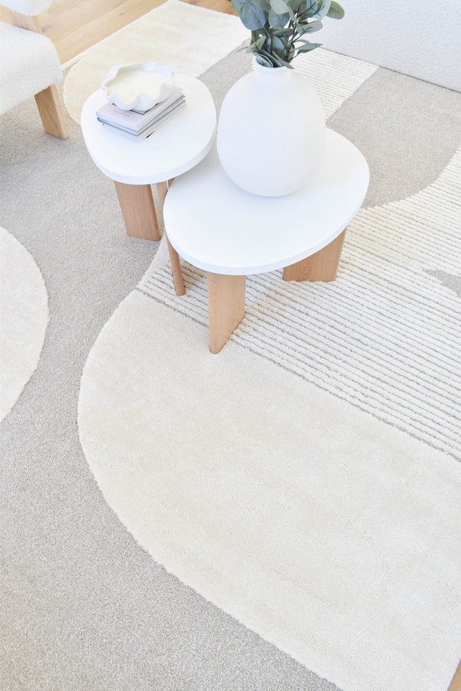 Coco Geometric Vintage Beige Modern Rug - Turkish-inspired modern rug from Treasures of Turkey