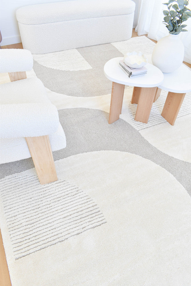 Coco Geometric Vintage Beige Modern Rug - Turkish-inspired modern rug from Treasures of Turkey