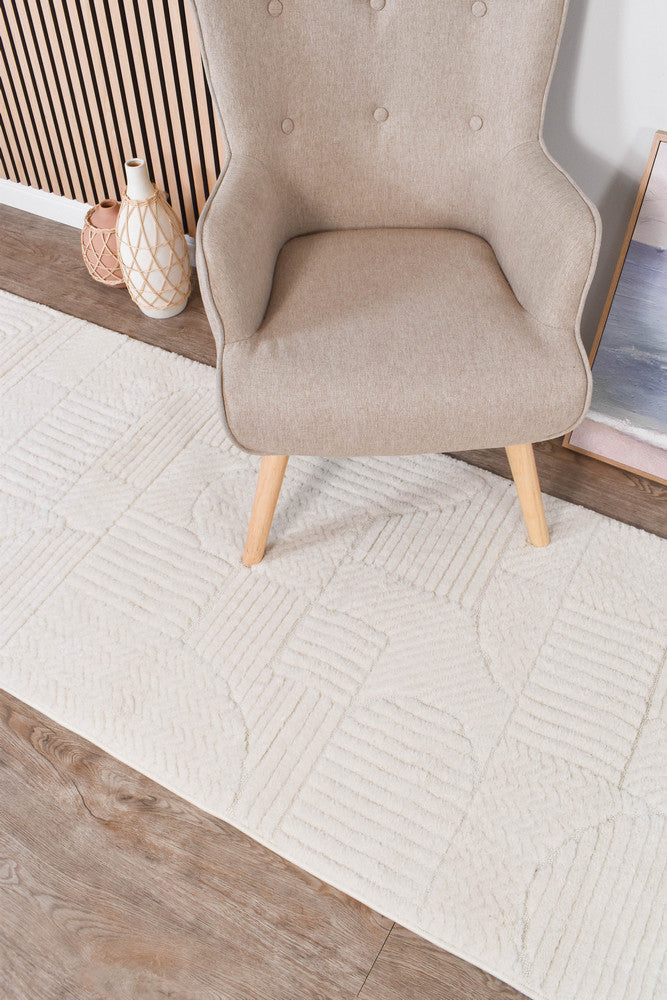 Colorado Cream Runner - Turkish-inspired hallway runner rug from Treasures of Turkey