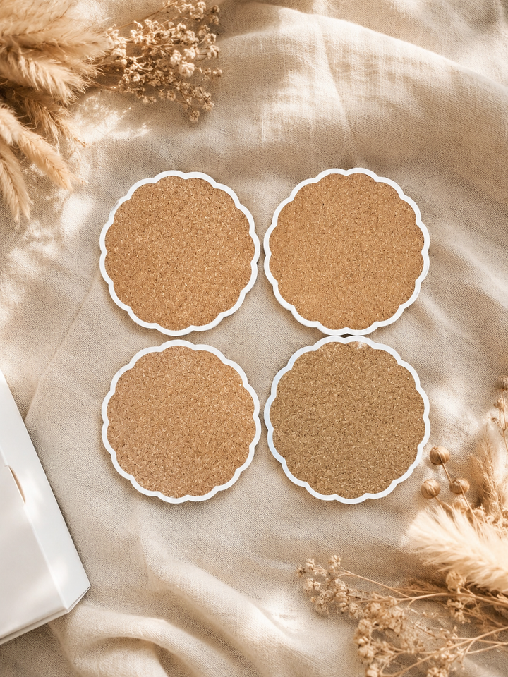 Sun Moon Celestial Ceramic Coasters – Set of 4 - Turkish-inspired rug rug from Treasures of Turkey