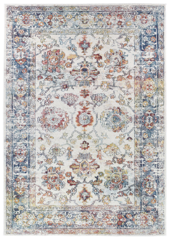 Casablanca Navy Cream Rug - Turkish-inspired modern rug from Treasures of Turkey
