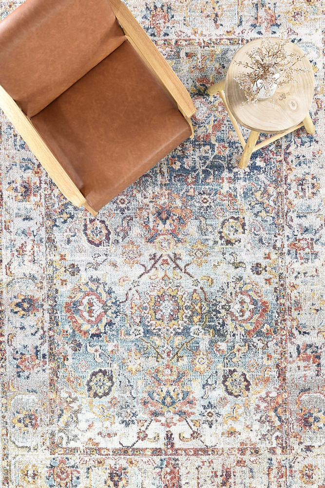 Casablanca Navy Cream Rug - Turkish-inspired modern rug from Treasures of Turkey