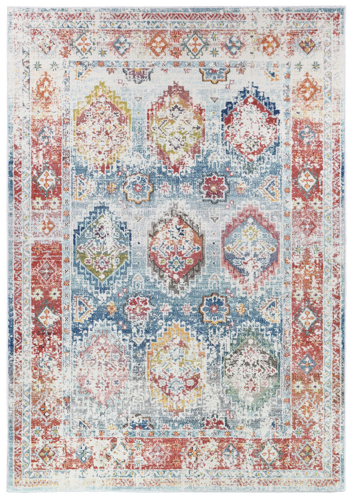 Casablanca Tile Grey Rug - Turkish-inspired modern rug from Treasures of Turkey