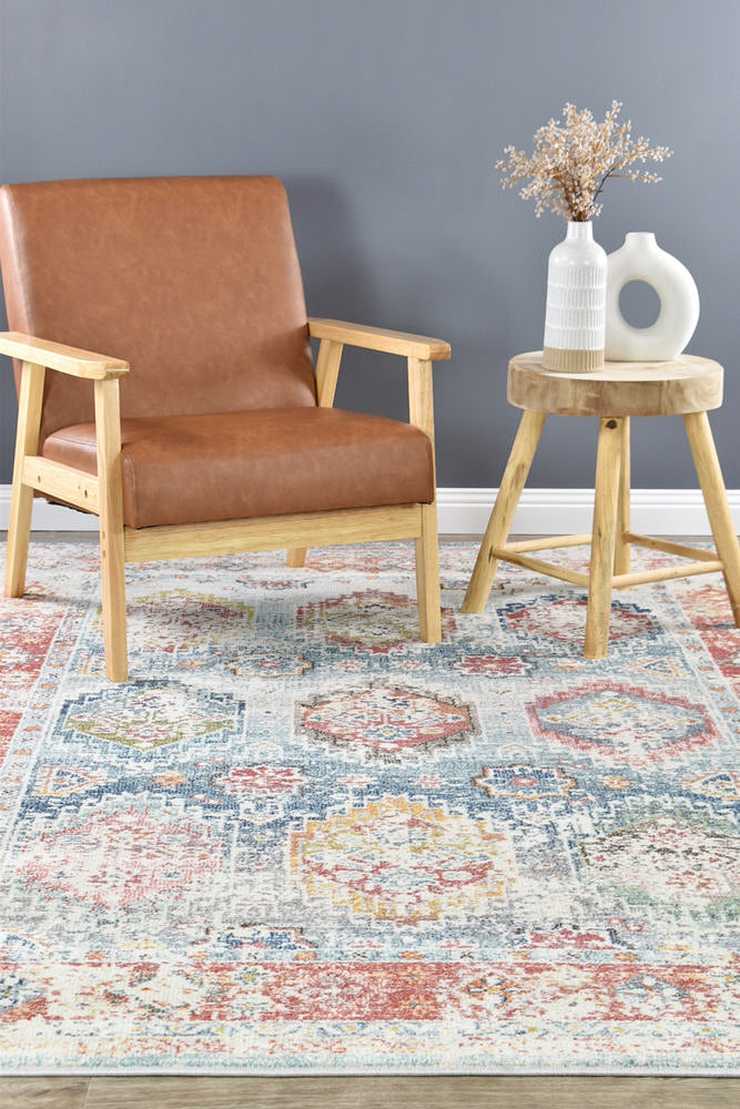 Casablanca Tile Grey Rug - Turkish-inspired modern rug from Treasures of Turkey