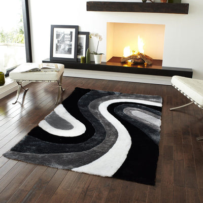 Missouri Black Grey Cream Rug 940