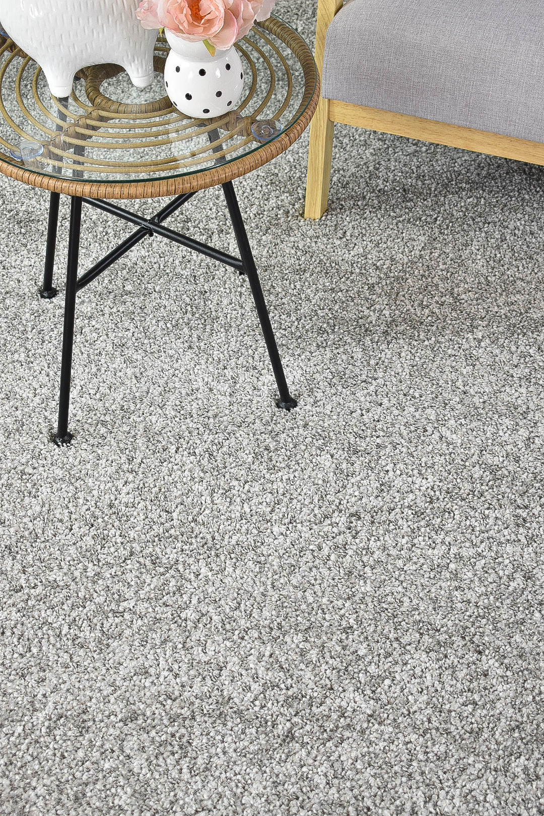 Leona Light Grey Rug - Turkish-inspired shaggy rug from Treasures of Turkey