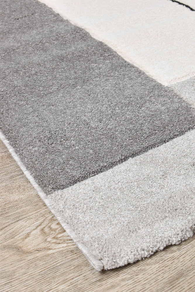 Aria Grey Red Rug - Turkish-inspired modern rug from Treasures of Turkey