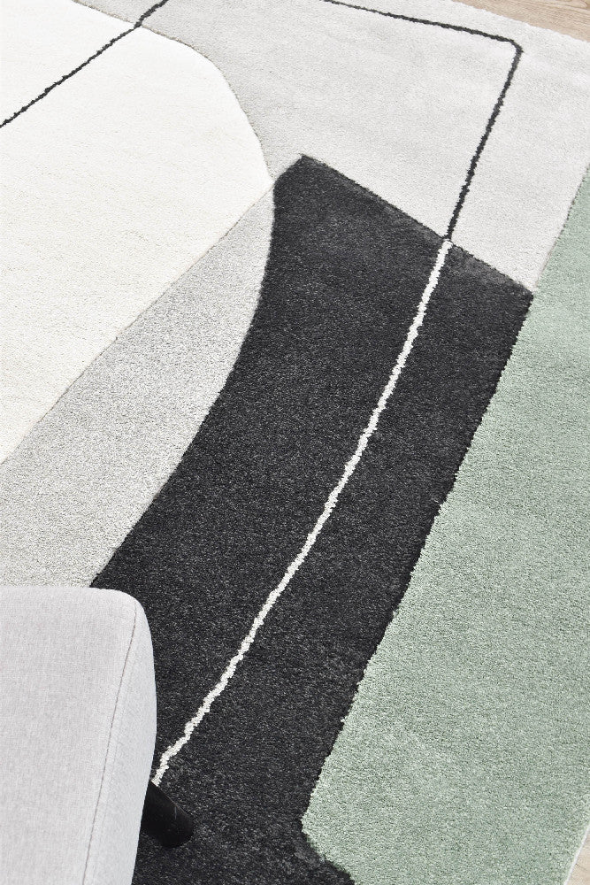 Aria Grey Green Rug - Turkish-inspired modern rug from Treasures of Turkey