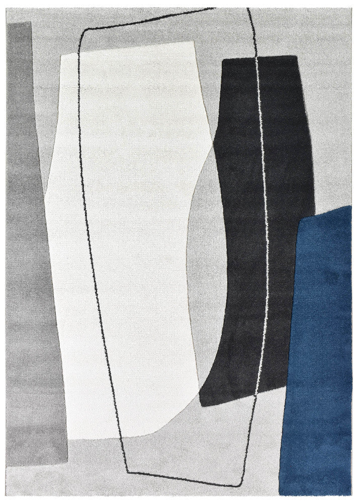 Aria Grey Blue Rug - Turkish-inspired modern rug from Treasures of Turkey