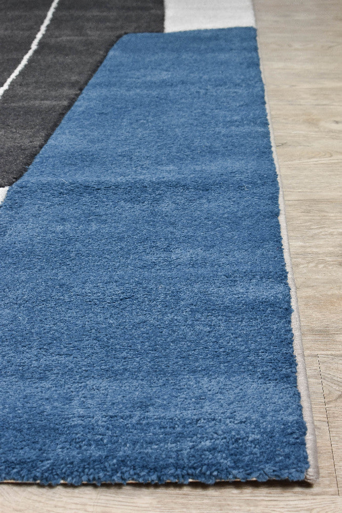 Aria Grey Blue Rug - Turkish-inspired modern rug from Treasures of Turkey