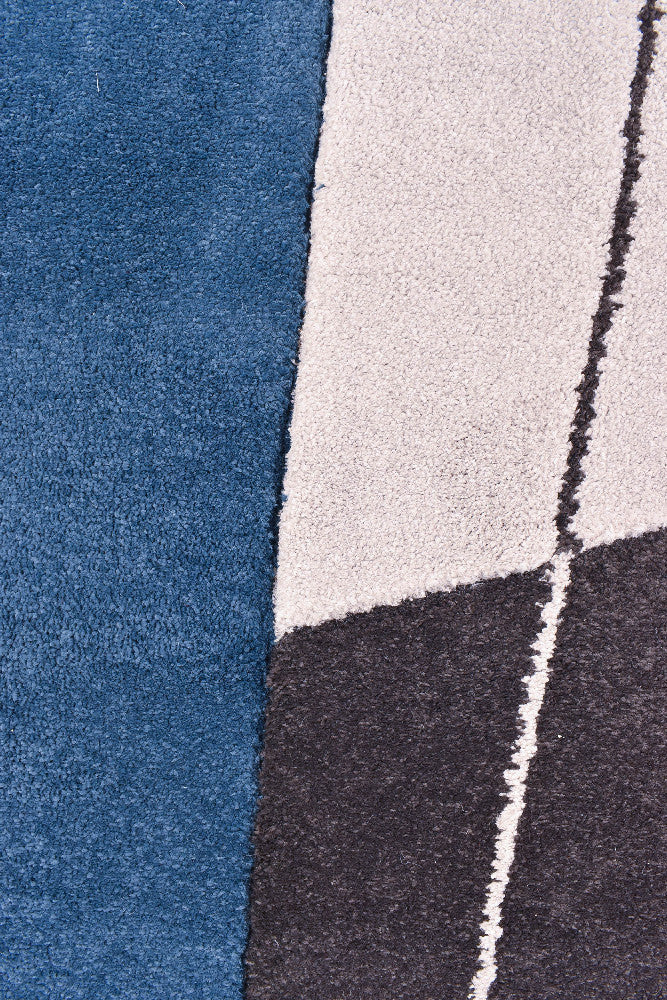 Aria Grey Blue Rug - Turkish-inspired modern rug from Treasures of Turkey