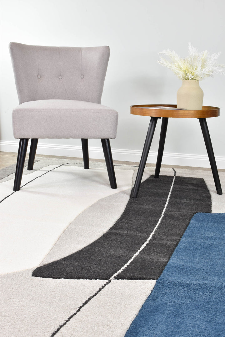 Aria Grey Blue Rug - Turkish-inspired modern rug from Treasures of Turkey
