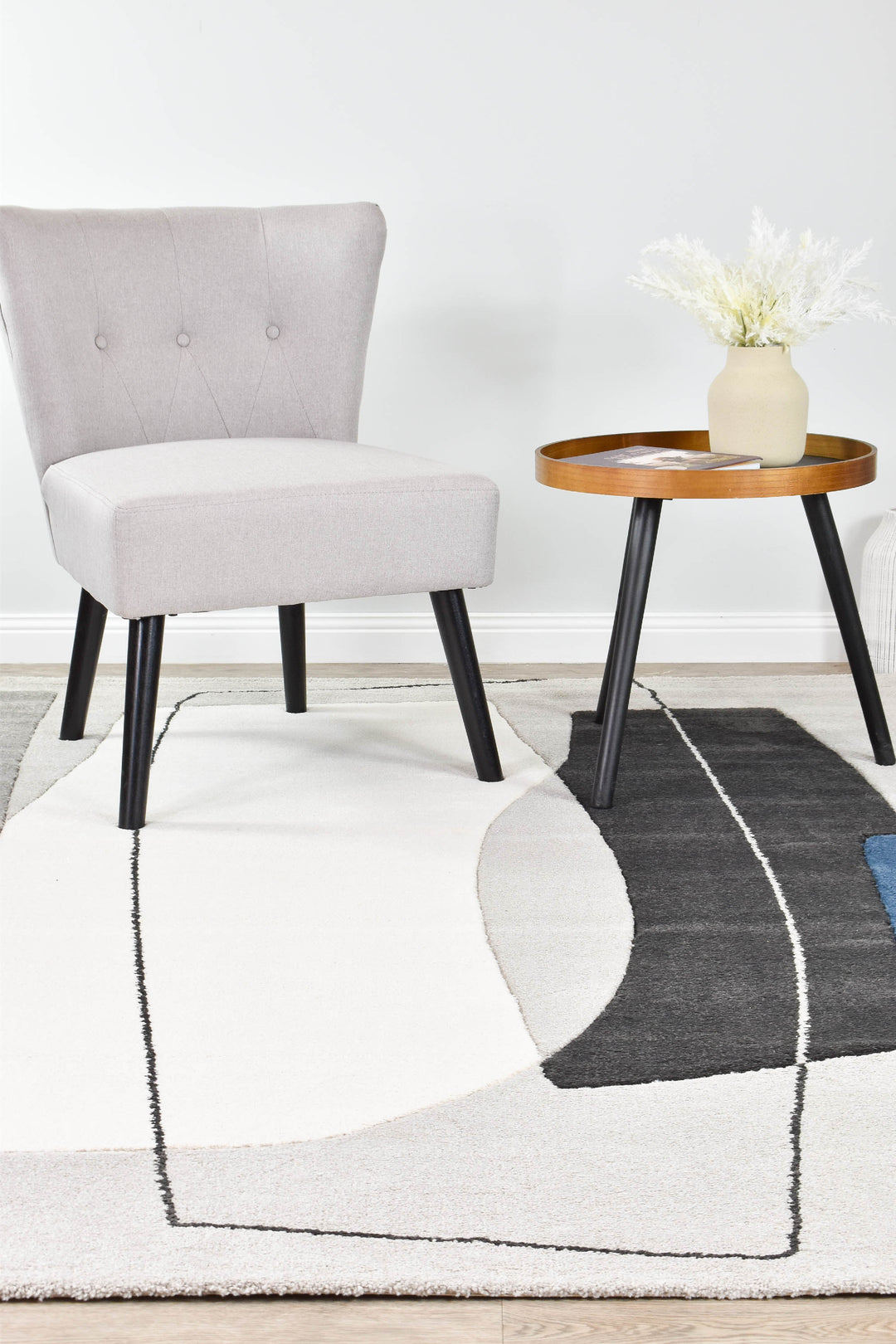 Aria Grey Blue Rug - Turkish-inspired modern rug from Treasures of Turkey