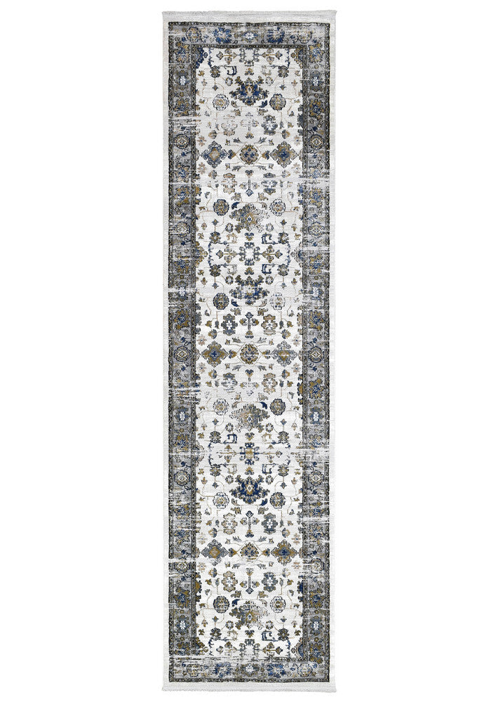 Eternal Vintage Grey Blue Hallway Runner – Treasures of Turkey