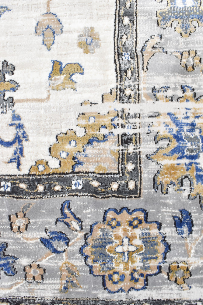 Eternal Vintage Grey Blue Modern Rug - Turkish-inspired modern rug from Treasures of Turkey